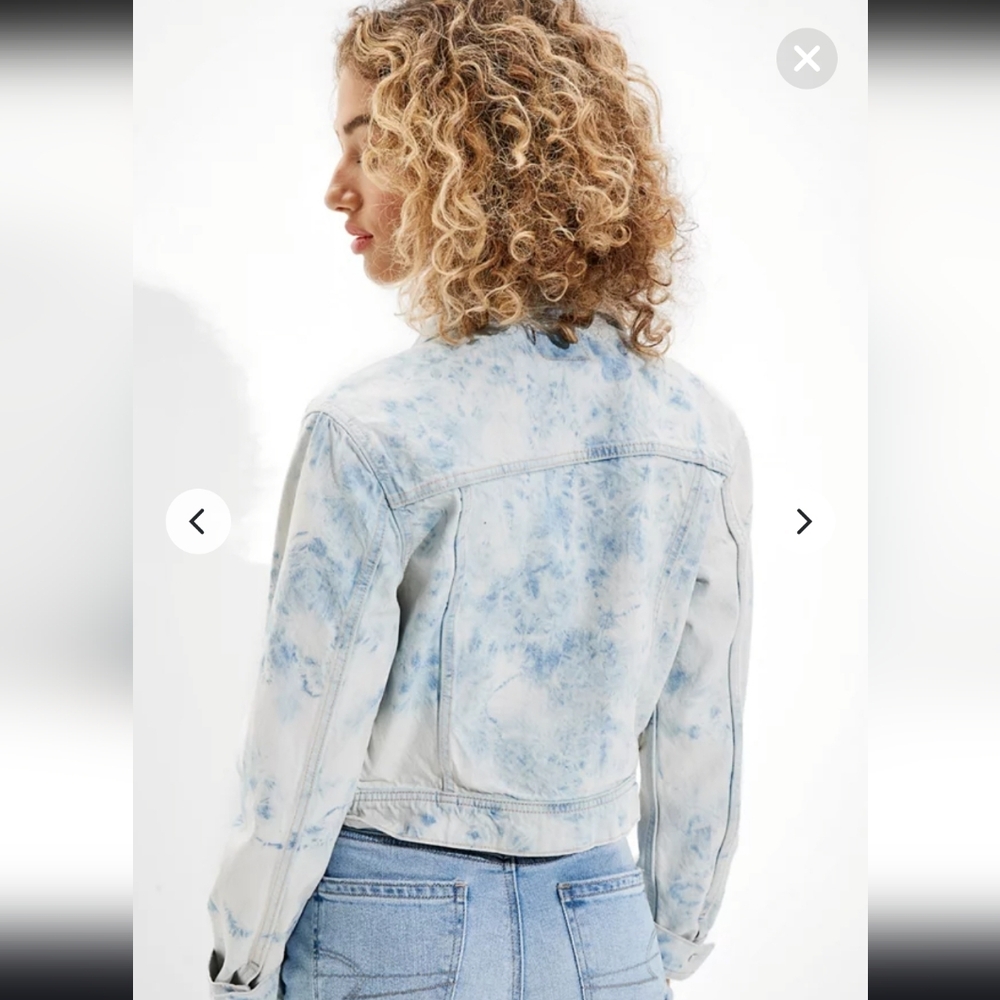 AE Shrunken Tie-Dye Denim Jacket - Picture 2 of 11